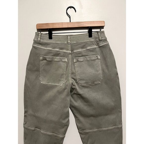 NWT Spanx Stretch Twill Straight Leg Pants in Olive Oil Women's Size Large - Picture 11 of 12